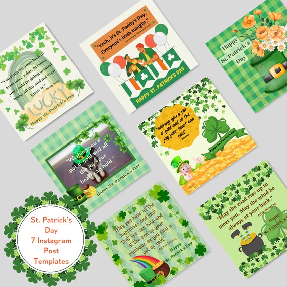 St. Patrick's Day 7 Instagram Post Templates