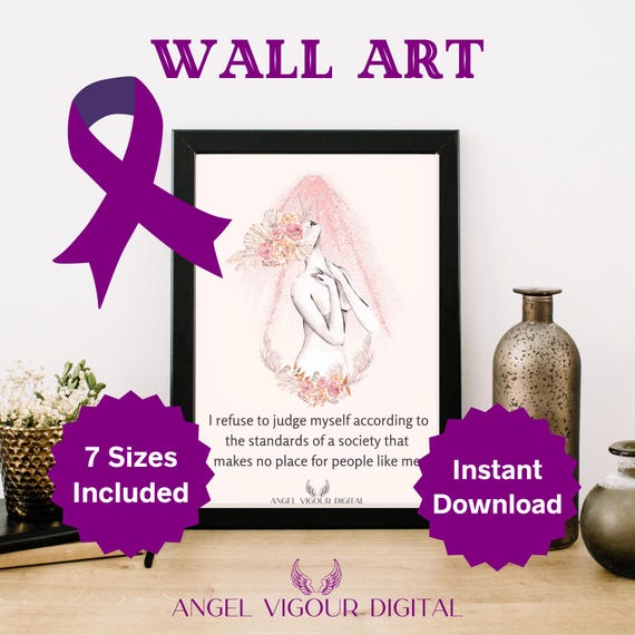 Healing Journey Wall Art | Trauma Awareness Printable | Inspirational Mental Health Quote Decor Gift Idea