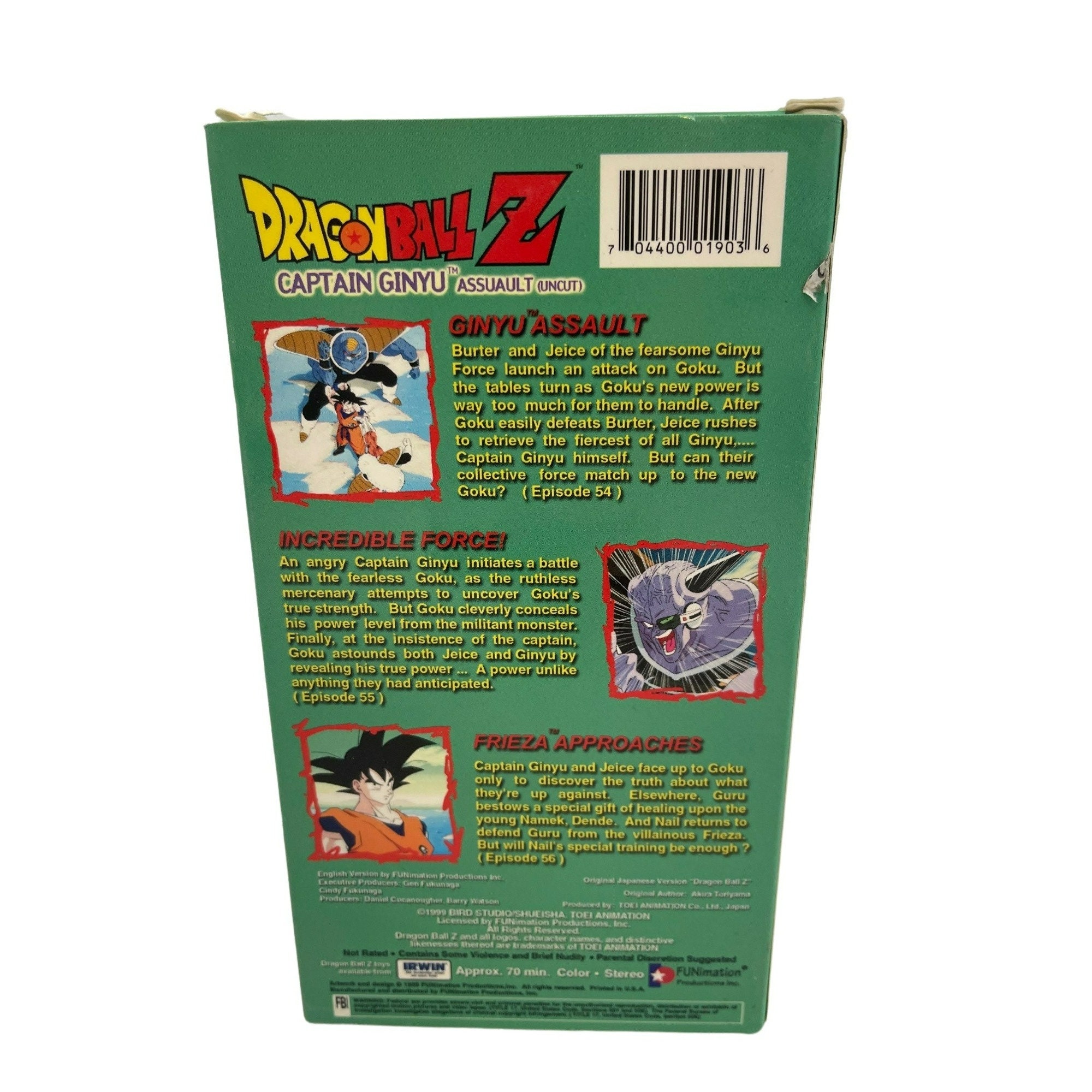 Vintage Dragon Ball Z VHS Captain Ginyu Assault Uncut English - Etsy