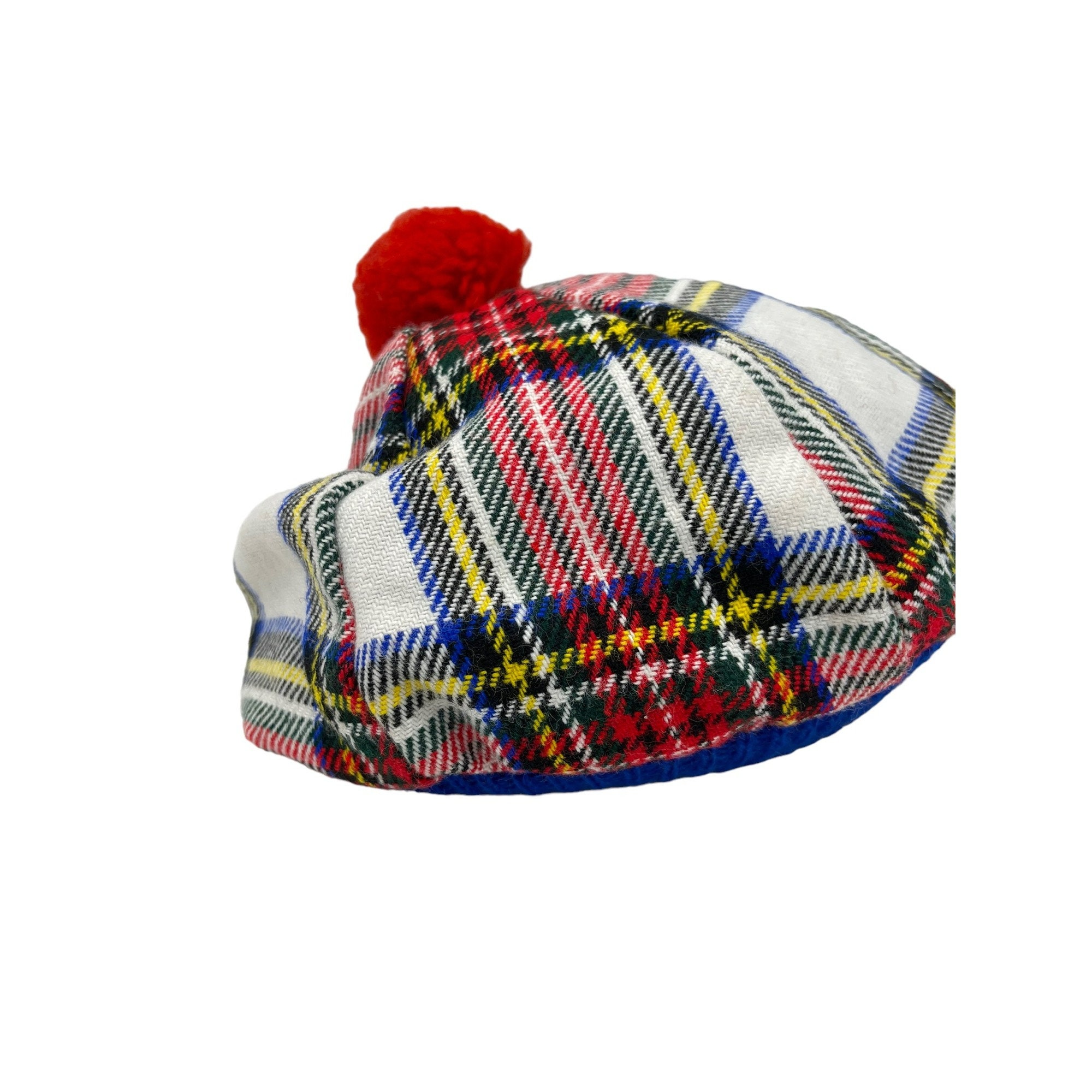 Scottish Tam O’ Shanter Hat – Stewart Blue Dress Tartan Lambswool Tammy Hat, Made In Scotland
