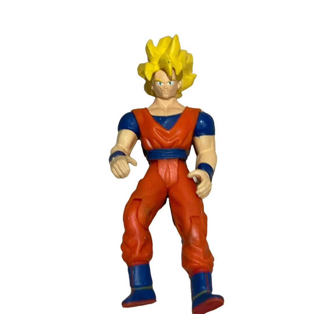 Vintage Dragon Ball Z Action Figure Goku Big Hair Anime Moveable