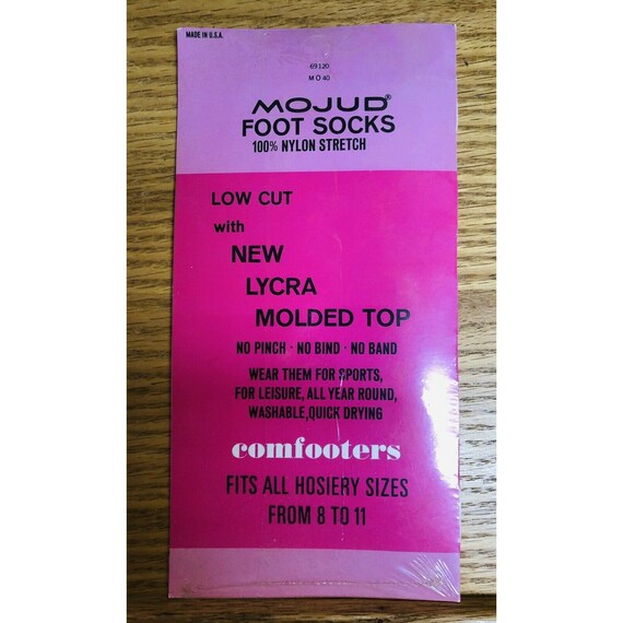 Vintage NEw Old Stock Mojud Lycra Foot Socks Size… - image 2