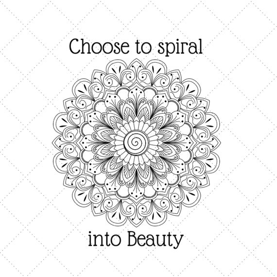 Spiral SVG Mandala SVG Spiral Printable Spiral Cricut Etsy UK