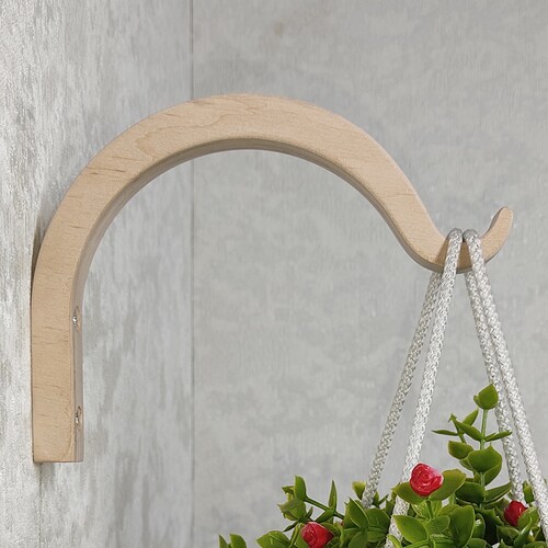 Indoor Plant Hanger Hook for Wall Wooden Plant Holder Etsy