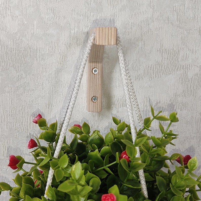 Lshaped Hook.modern Plant Hook. Wood Wall Plant Hook. Wooden Etsy