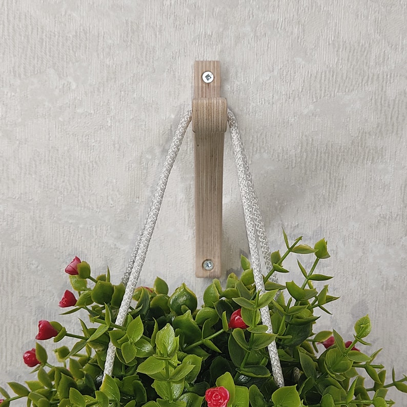 Modern Plant Hook. Wood Wall Plant Hook. Wood Plant Hanger. Etsy