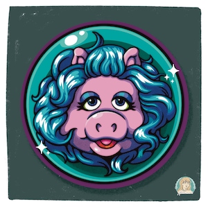 Madam Pigota  - Holographic Vinyl Sticker