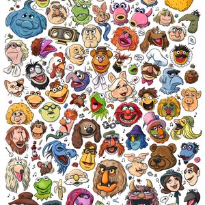 It's Time to Meet the Muppets - op televisie/film geïnspireerde kunstdruk