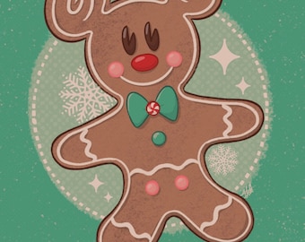 Gingerbread Mickey - Theme Parks and Animation Inspired Art Print