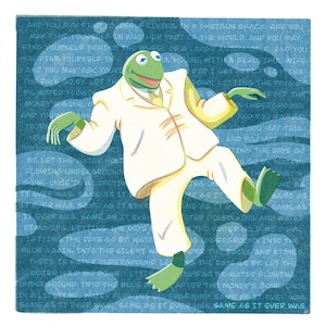 Same As It Ever Was - Meme/TV Risograph inspiriert Kunstdruck