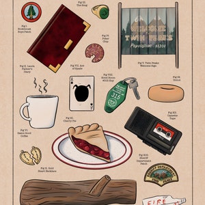 Twin Peaks Objects - Television Inspired Art Print