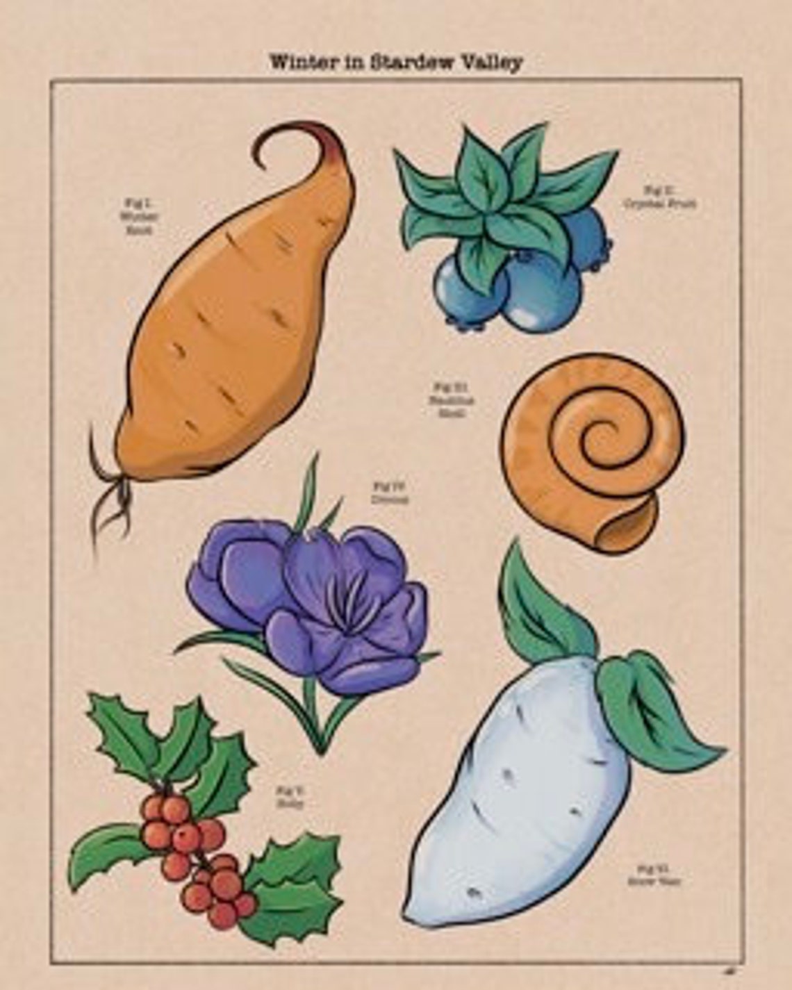 Winter in Stardew Valley Video Game Inspired Art Print | Etsy