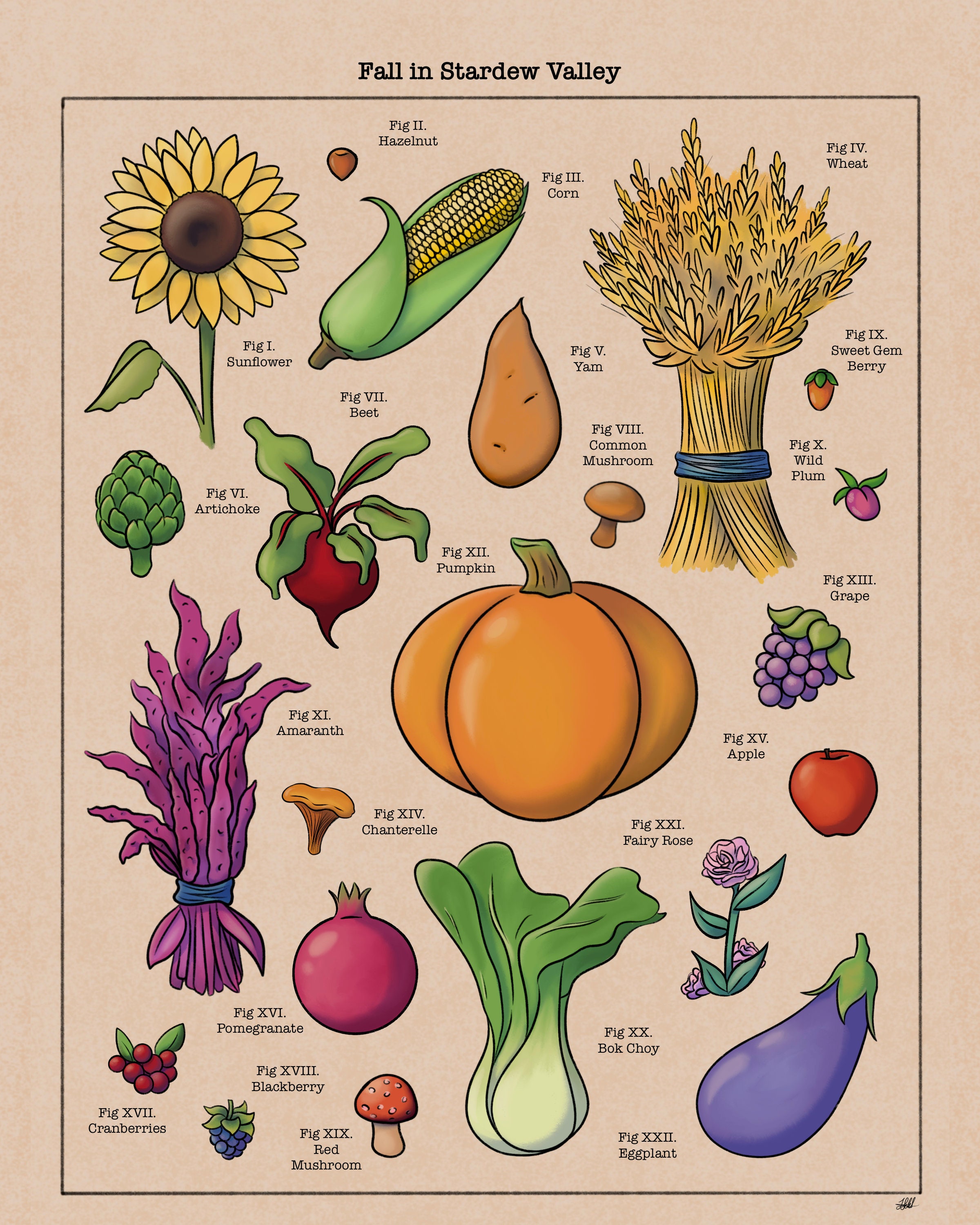 Fall in Stardew Valley Video Game Inspired Art Print Etsy