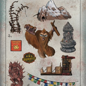 Hair Ties and Disco Yetis - Expedition Everest Inspired Art Print