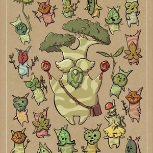 Lámina artística inspirada en los videojuegos Koroks of Hyrule