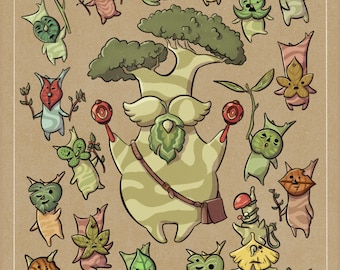 Koroks of Hyrule - Video Game Inspired Art Print