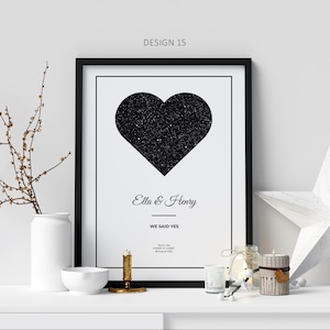 Personalized Couple Star Map | Custom Anniversary Map | 1 Year Anniversary Gift | Where It All Began | Romantic Wall Art for Loved Ones