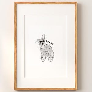 Funky pet portrait Memorial gift Funny art print Unique husband gift, Digital Wall Art, Printable Gift, Digital download