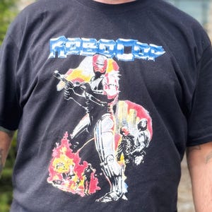 Vintage RoboCop T-Shirt – 80s Sci-Fi Movie Tee, Cyberpunk Graphic