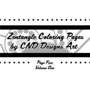 Zentangle Coloring Page (Page 5 of Volume 1)