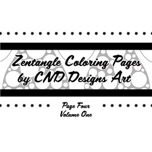 Zentangle Coloring Page (Page 4 of Volume 1)