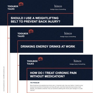 Toolbox Talks (Set of 20)