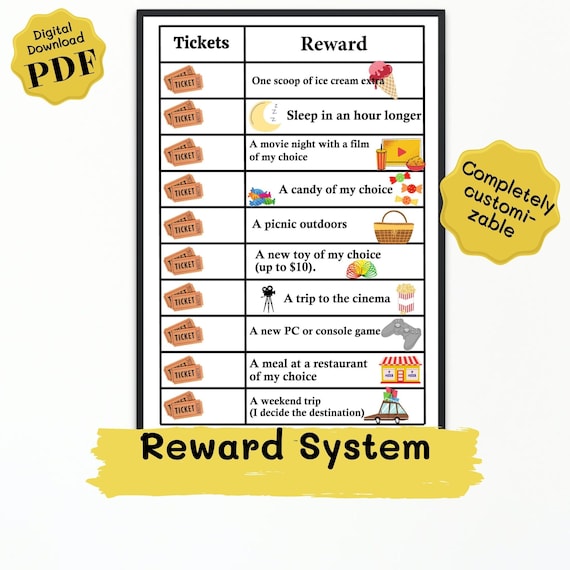 Reward System for Children Incentive System for Daily Tasks - Etsy