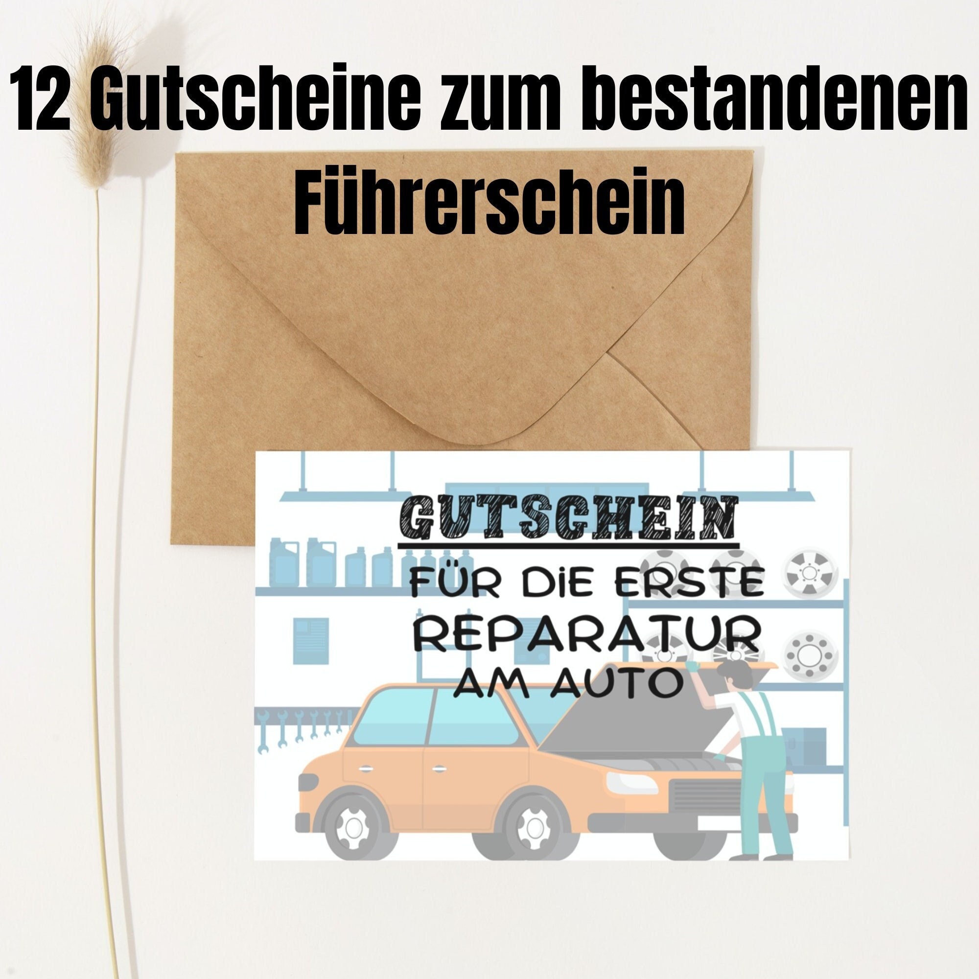 12 Gutscheine für den bestandenen Führerschein Gutscheine zum selbst  ausdrucken Fahranfänger Geschenke Geschenk erstes Auto -  Schweiz