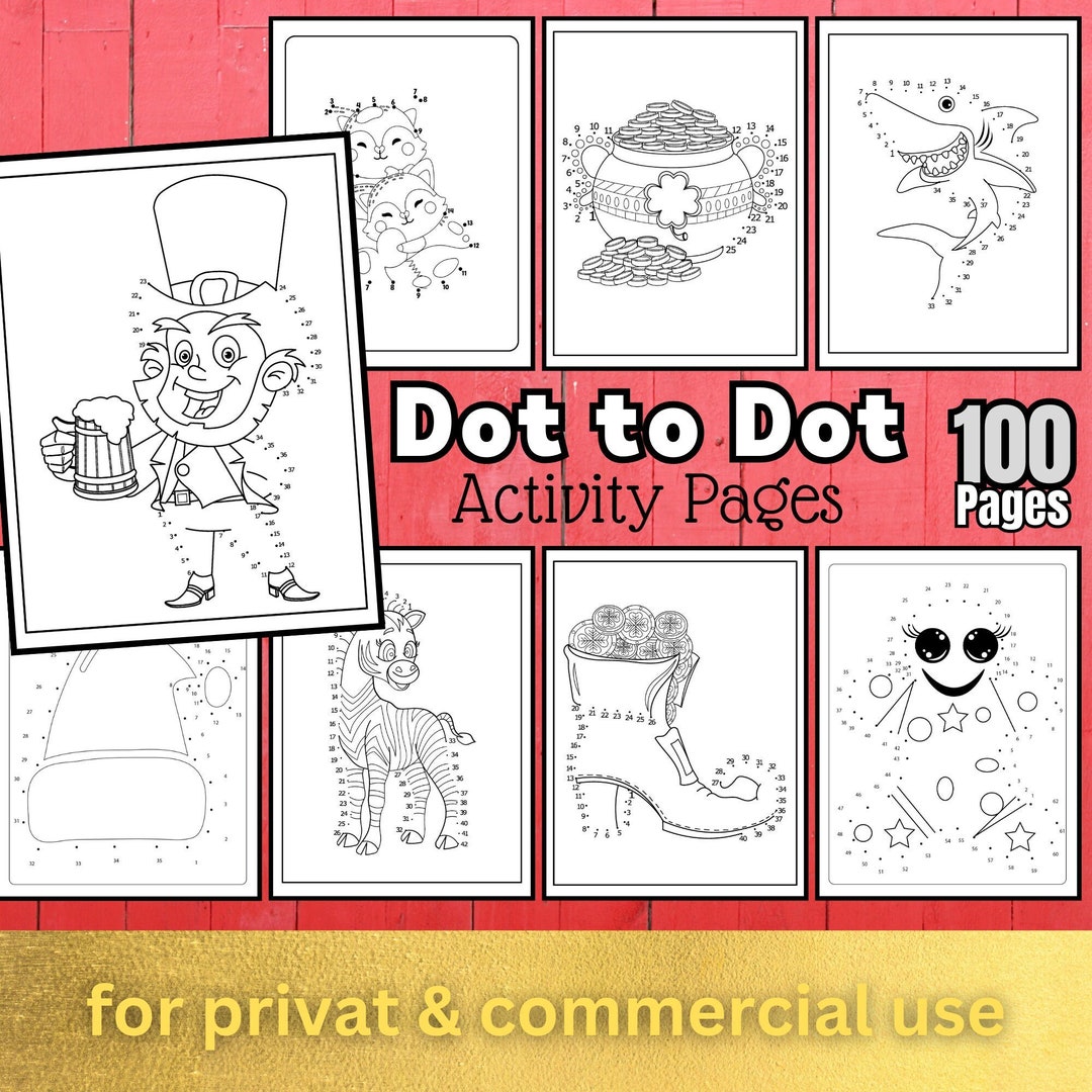 100 Dot to Dot Pages No 4 | Coloring Pages Kids and Toddlers | Connect ...