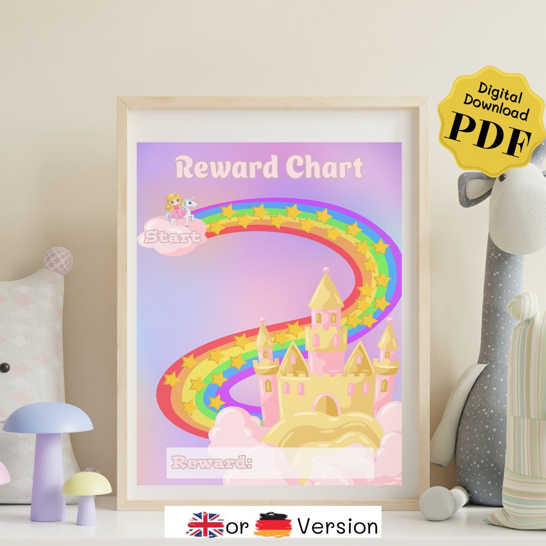 Chore Chart for Kids | Princess Reward System | Toddler Reward Chart ...