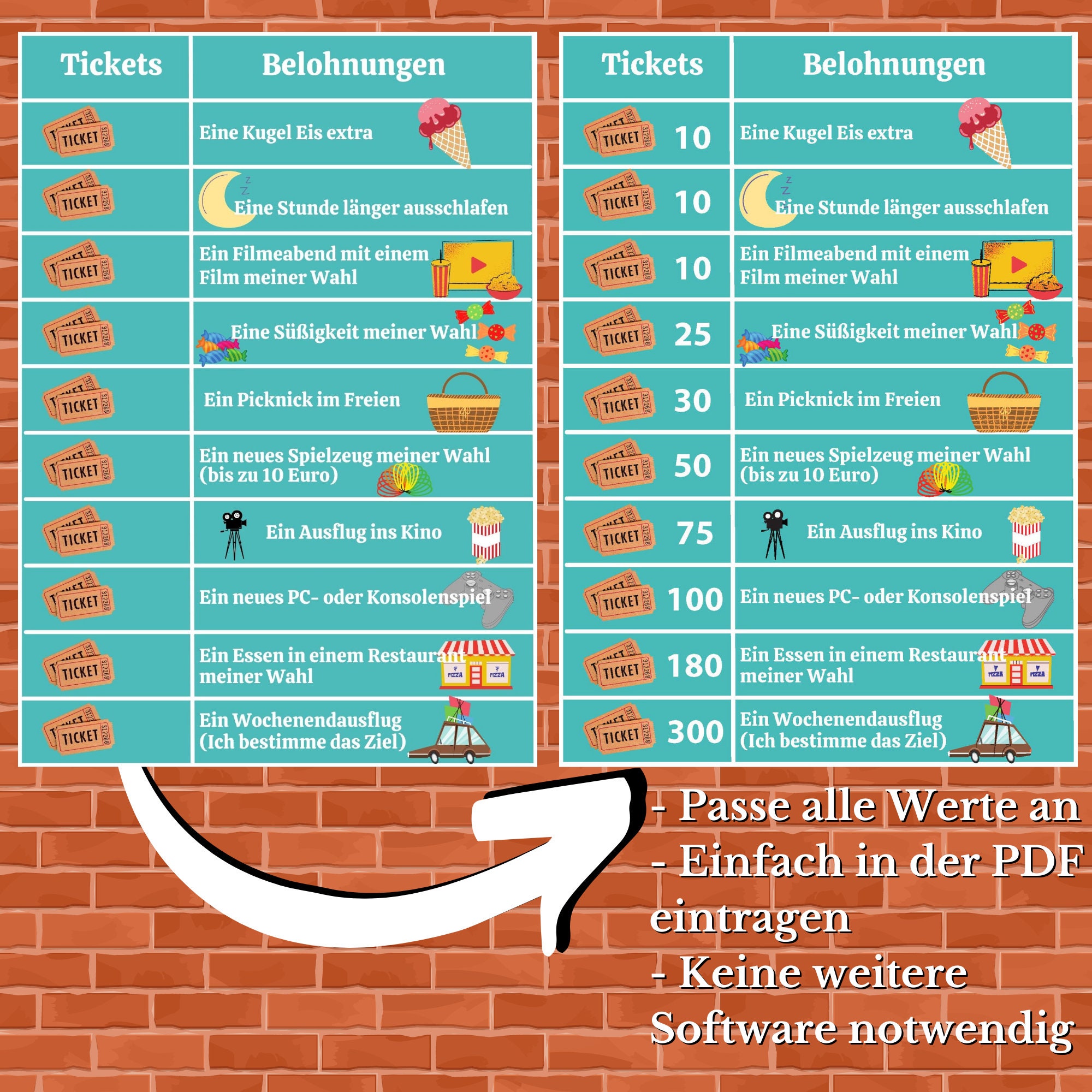 Belohnungssystem Für Kinder Ab 1 Jahr - Mit Aufgabenliste, Stickern & Gutscheinen