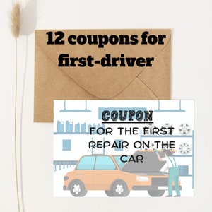 12 vouchers voor het behalen van je rijbewijs | Vouchers om zelf uit te printen | Cadeaus voor nieuwe chauffeurs | Cadeau eerste auto