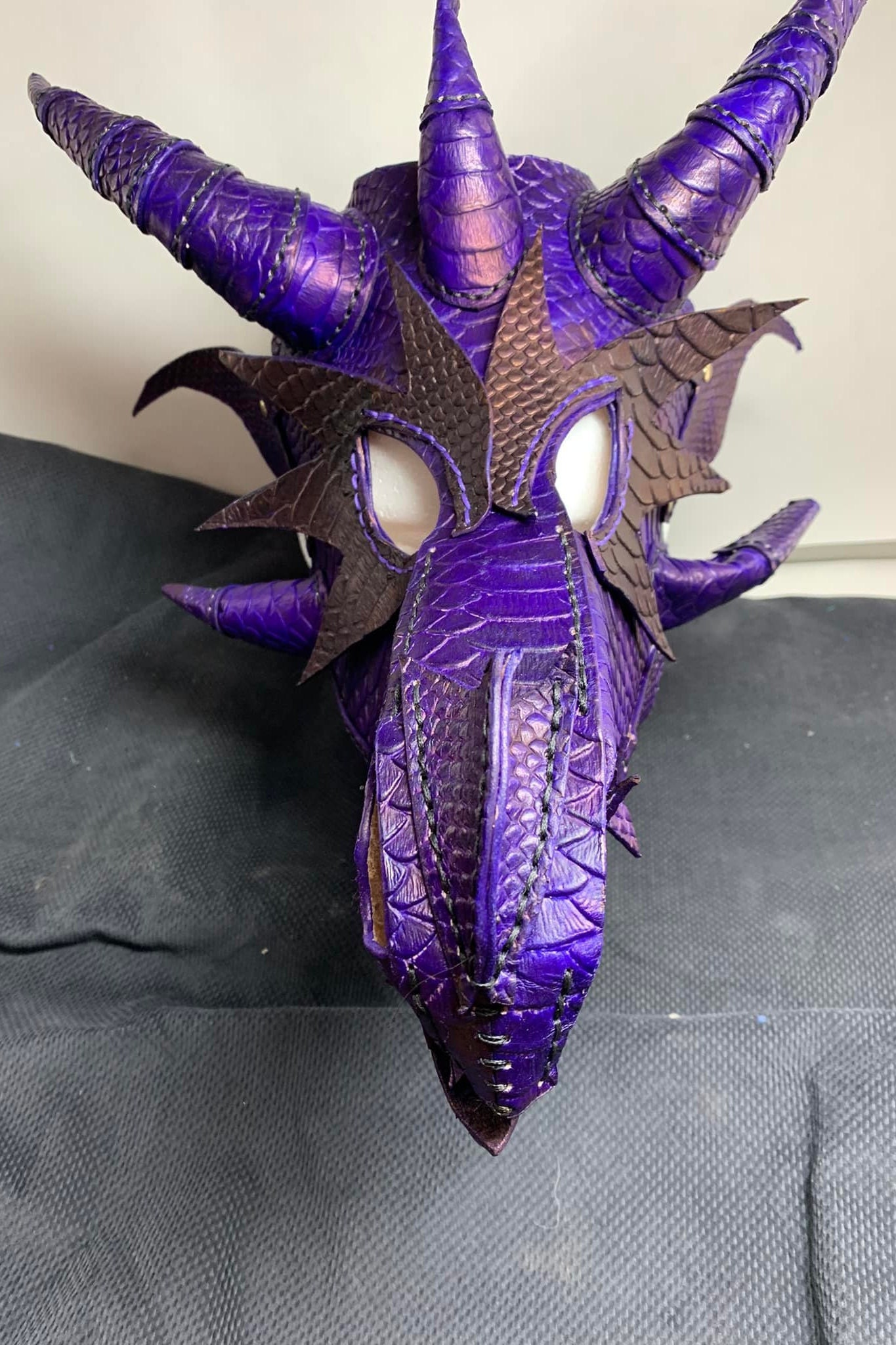 Custom Leather Dragon Mask Etsy