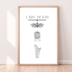Lady Death Nesta- Digital Download-8x10-11x14-16x20 - Wall PrintGift for Her, Best Friend Gift, ACOTAR, ACOSF