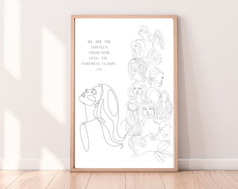 Throne of Glass Print – "We are the Thirteen" Manon Quote (Digital Download)