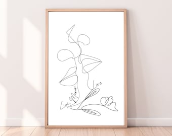 Throne of Glass Quote Print - Manon and Asterin Line Art (Digital Download)