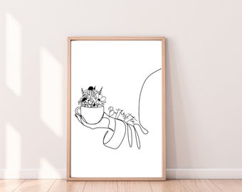 Bookish Wall Art, But First Tea Print (Digital Download)