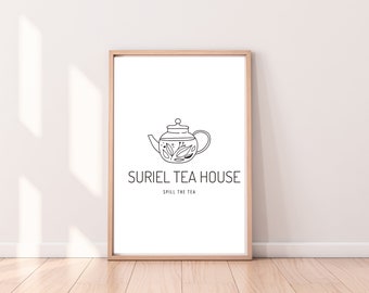 Suriel Tea House Print - ACOTAR Night Court Decor (Digital Download)