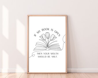 Book Lover Wall Art – Funny Smut Reader Quote (Digital Download)