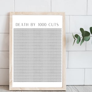 Death by a 1000 Cuts Inspired- Lyrical Print-Gift for Her- Wall Print- Fall Print- Lyric Print, Best Friend Gift- Sad Girl Fall- 8x10, 11x14
