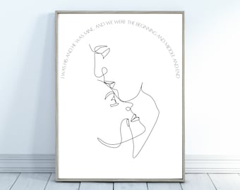 ACOTAR Quote Print - Rhysand and Feyre, Gift for Her (Digital Download)