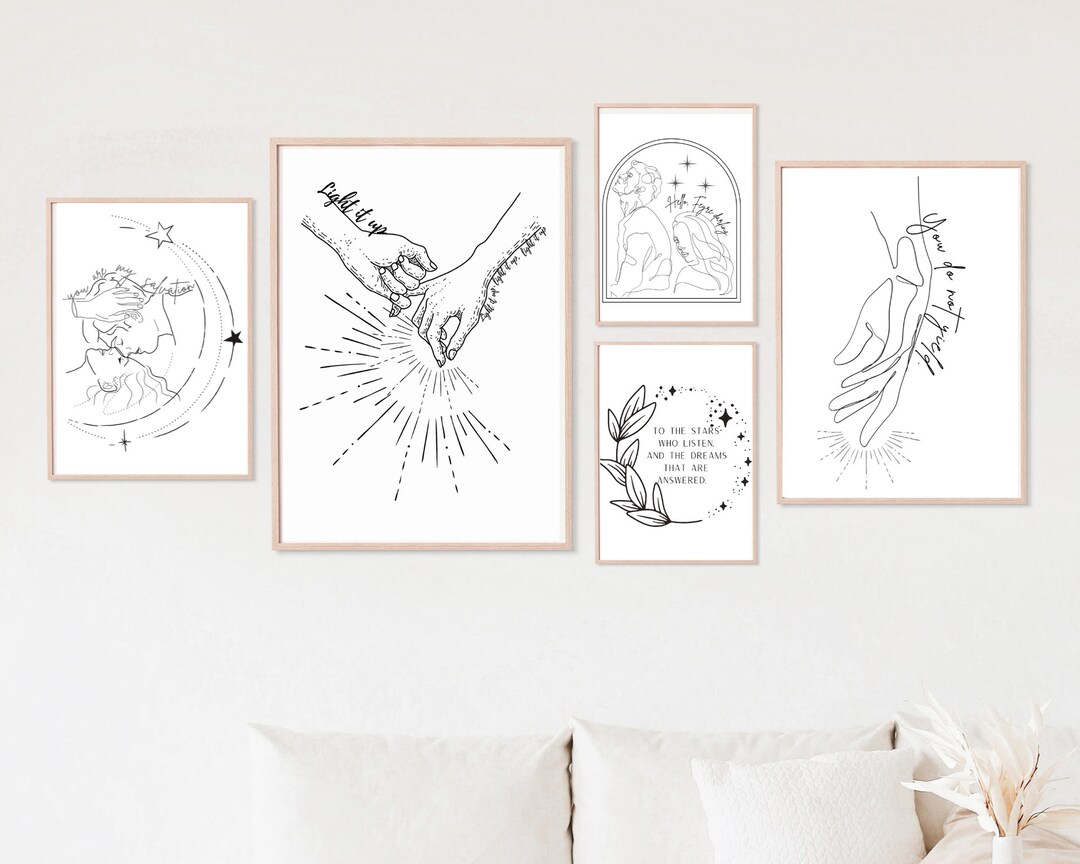 ACOTAR, TOG, Crescent City Wall Decor Bundle Digital Download Wall