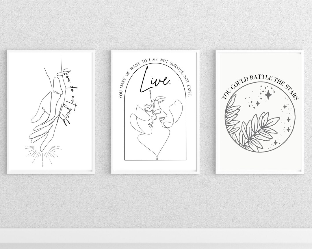 Throne of Glass Wall Decor Bundle Bookish Wall Art You Could Etsy