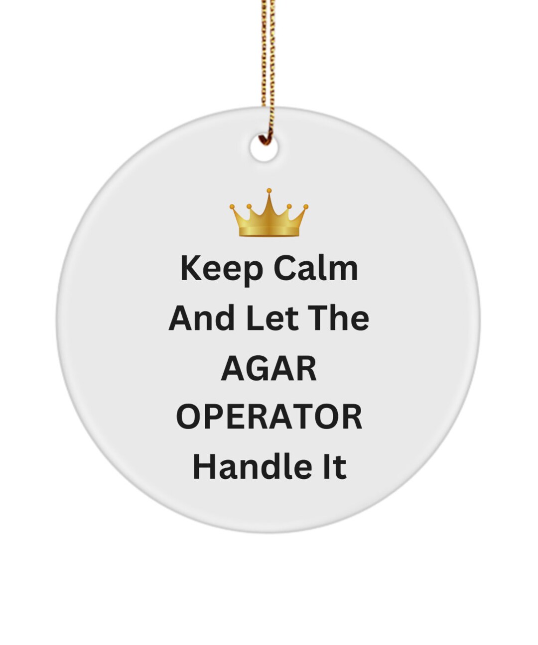 Keep Calm Ornament Gift, Agar Operator Ornament, Microbiologist Gift