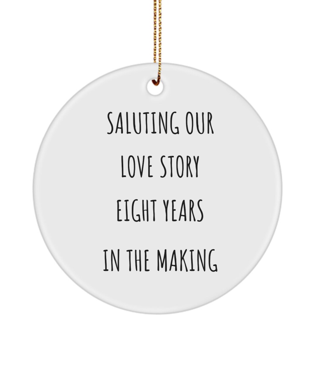 8th Anniversary Ornament Gift Bronze Anniversary 8th Etsy