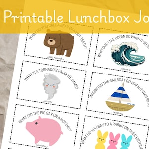 40 Lunchbox Jokes Printable, Lunch Box Notes, Funny Jokes for Kids, Lunchbox Notes, School Jokes, Back to School