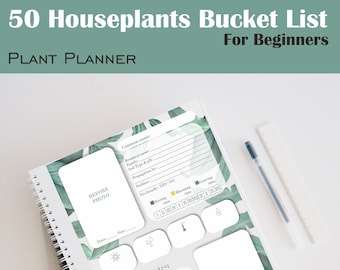 Plant Planner, printable plant planner, bucket list, for plant parents, plant collection, plant lover, houseplants, plant notes