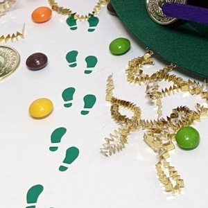 SHIPS TODAY Leprechaun Footprints / Tiny Green Shoeprints / Leprechaun Feet /  Leprechaun Trap Accessories / St. Patrick's Day Craft