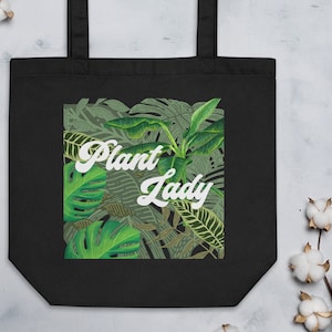 PLANT LADY TASCHE, Eco Tote Bag, Plant Lover Tasche, Plant Mom Tasche, Pflanzenliebhaber Tasche, Grüne Einkaufstasche, Gartenliebhaber Tasche, Plant T, Gärtner Tasche