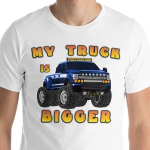 Big monster 4x4 pickup truck lover Short-sleeve unisex White t-shirt for men & women